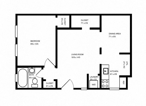 One Bedroom Floor Plan One Bedroom Floor Plan